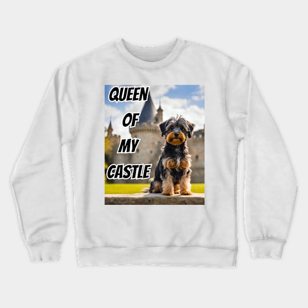 Queen of My Castle Yorkipoo Crewneck Sweatshirt by Doodle and Things